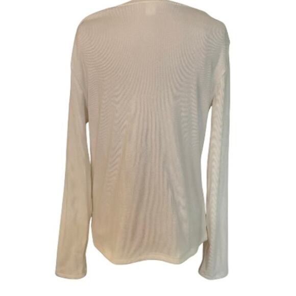 Soft Ivory ribbed womens cardigan New lightweight round neck long sleeve sweater - Picture 2 of 6